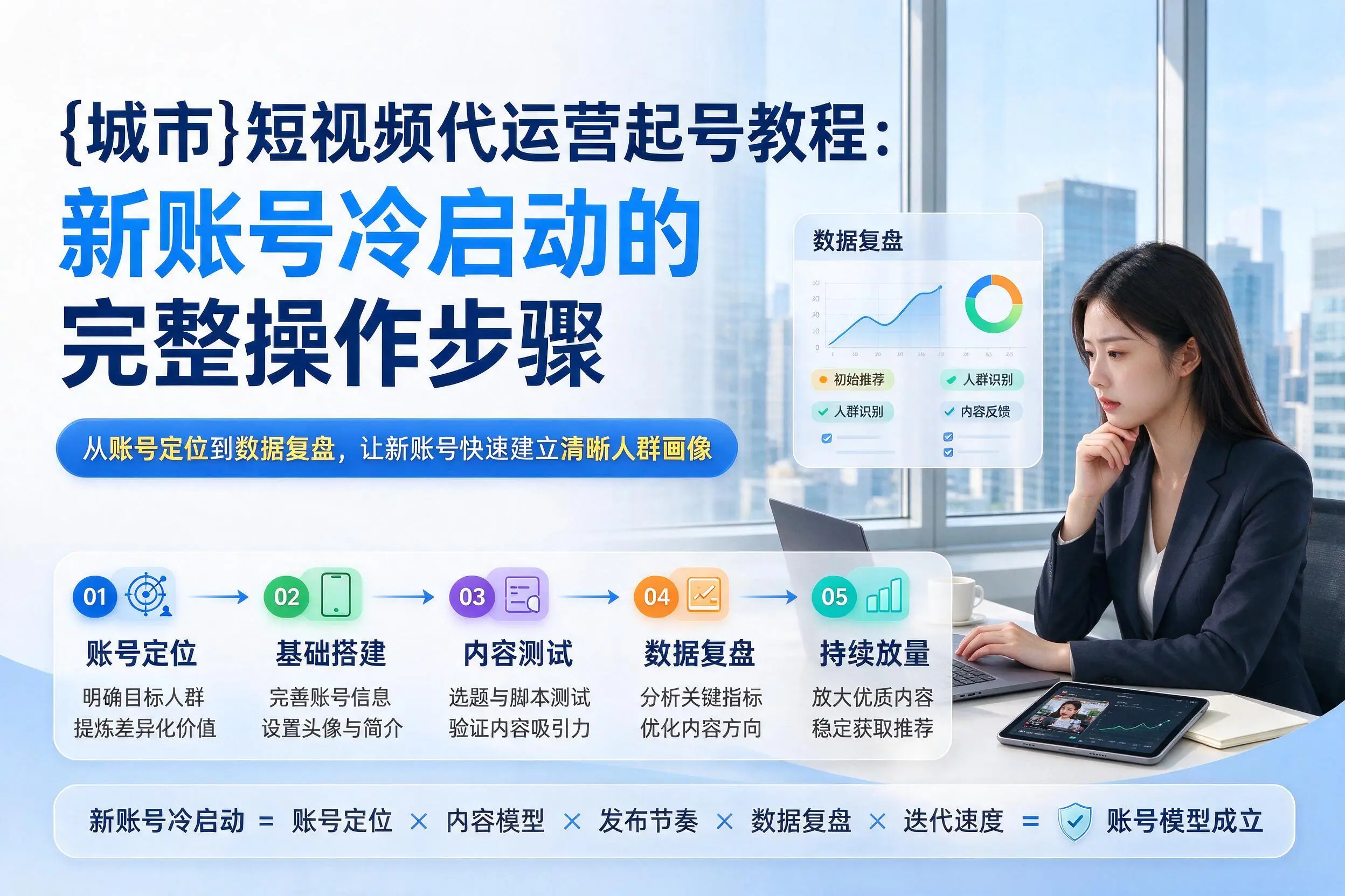 咸阳短视频代运营起号教程:新账号冷启动的完整操作步骤