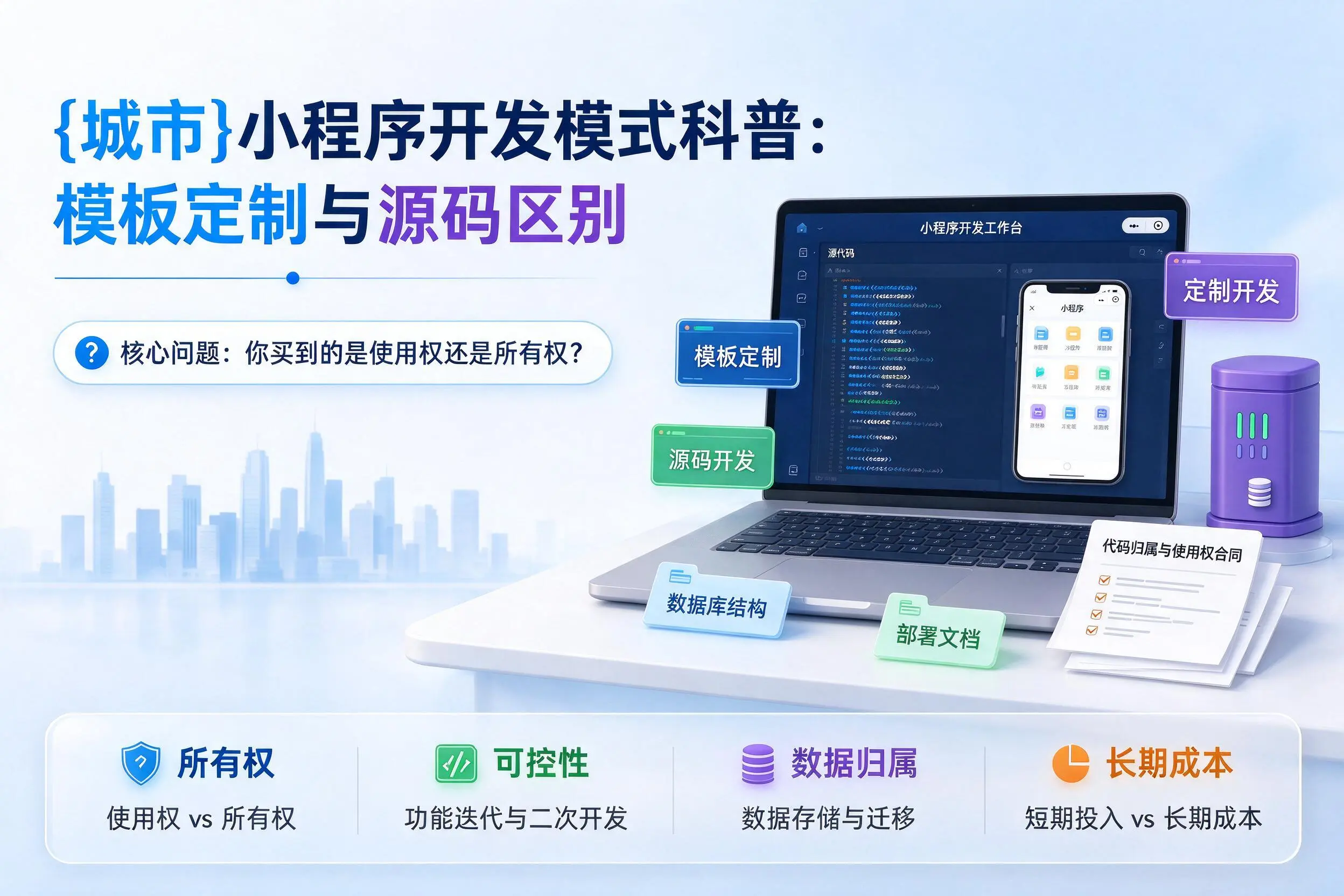 咸阳小程序开发模式科普:模板定制与源码区别