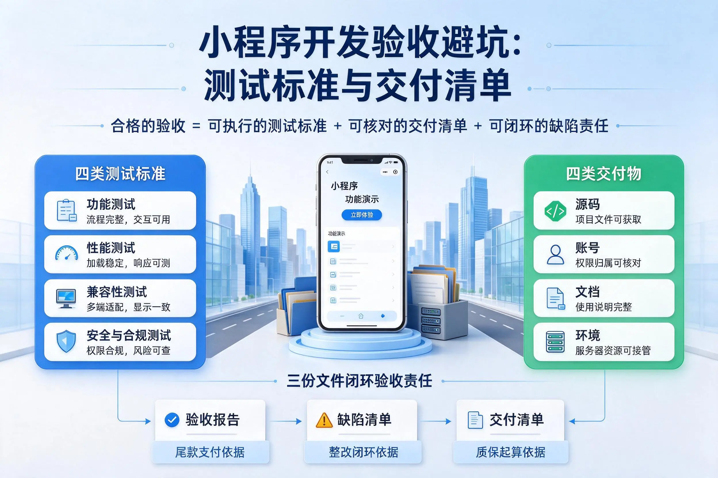 咸阳小程序开发验收避坑:测试标准与交付清单