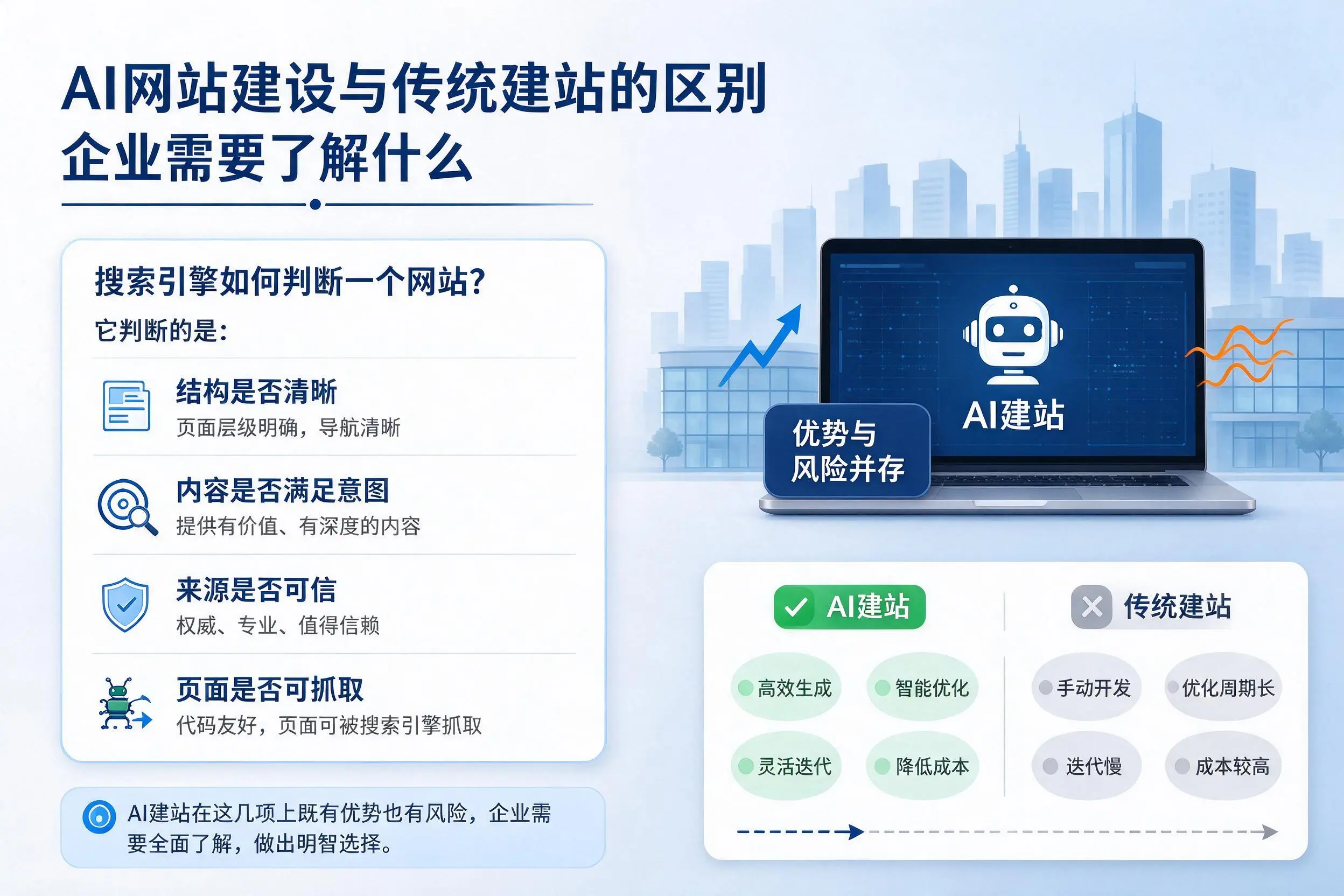 AI网站建设与传统建站的区别，咸阳企业需要了解什么