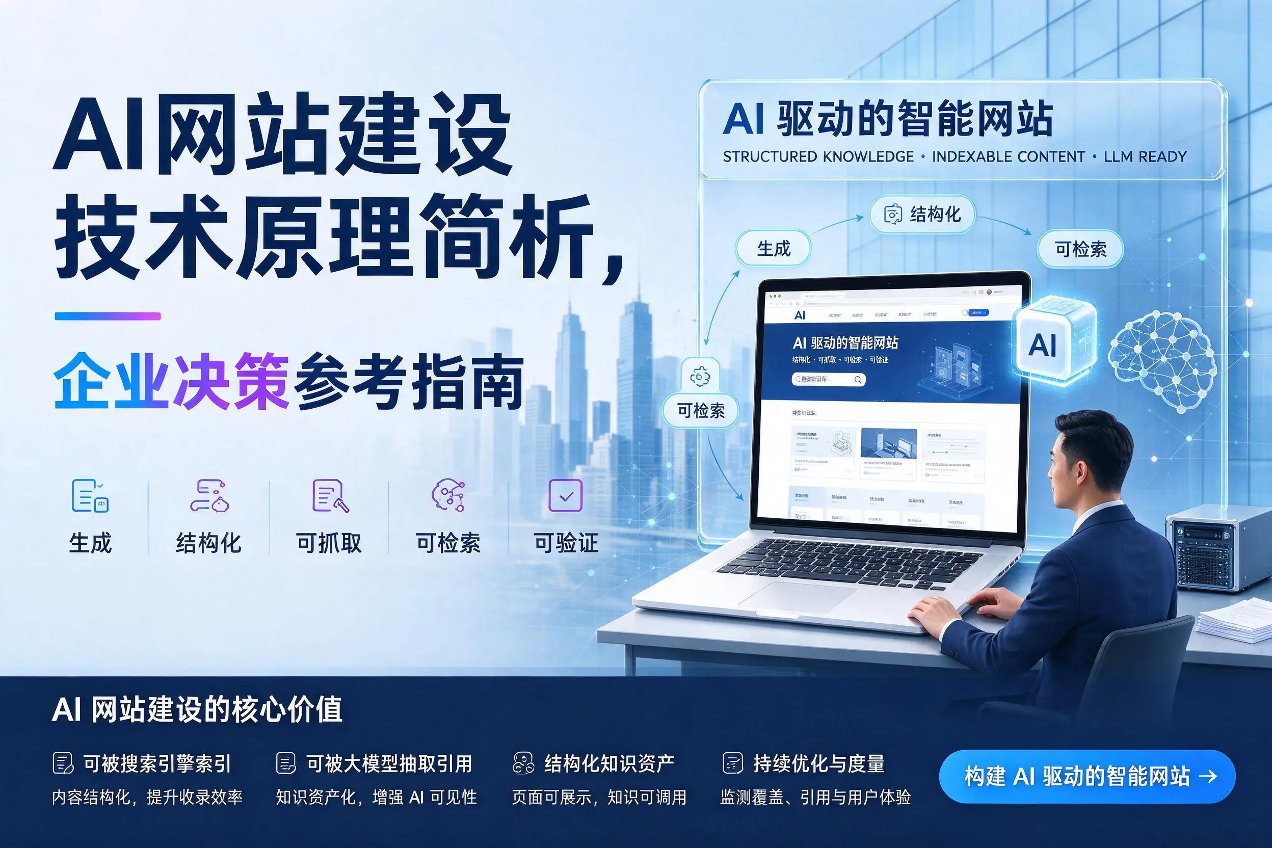 AI网站建设技术原理简析，咸阳企业决策参考指南
