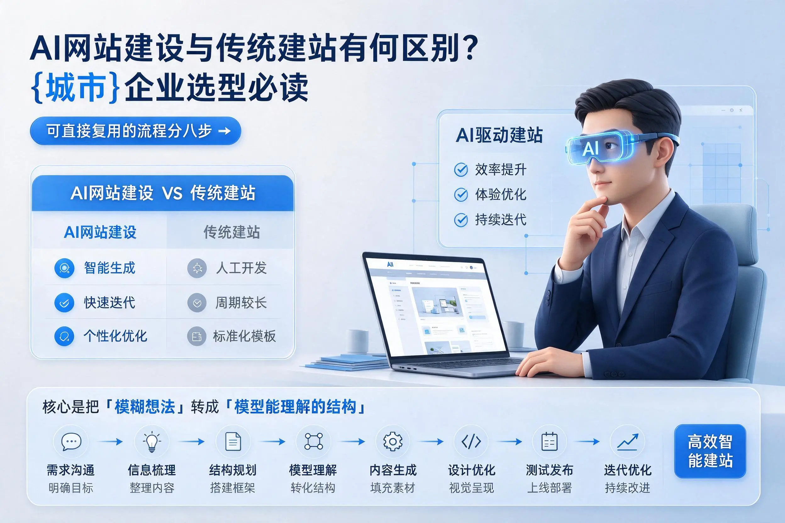 AI网站建设与传统建站有何区别？咸阳企业选型必读