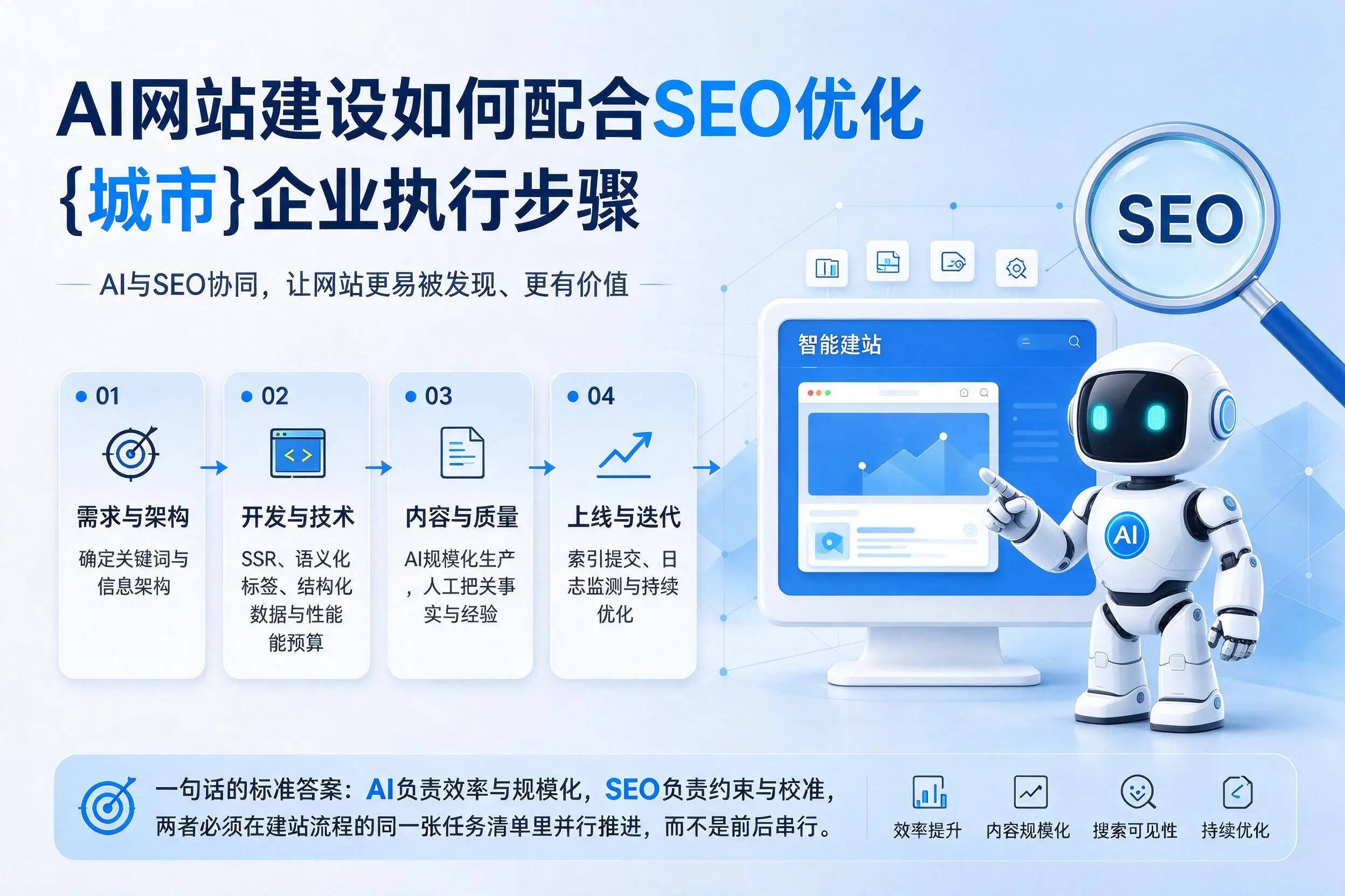 AI网站建设如何配合SEO优化,咸阳企业执行步骤