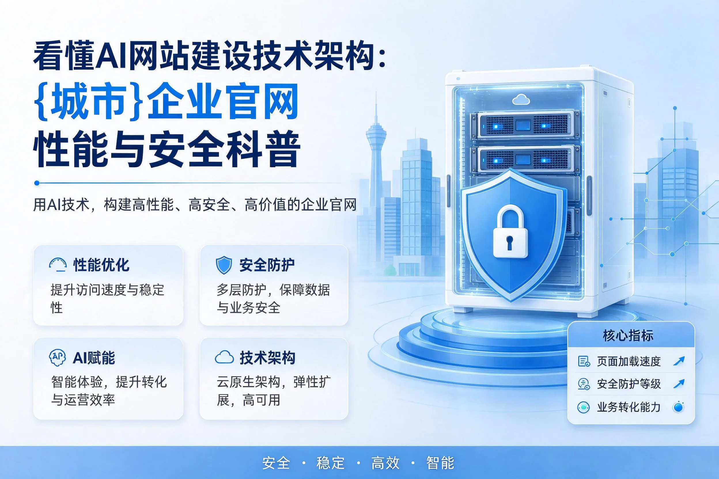 看懂AI网站建设技术架构：咸阳企业官网性能与安全科普