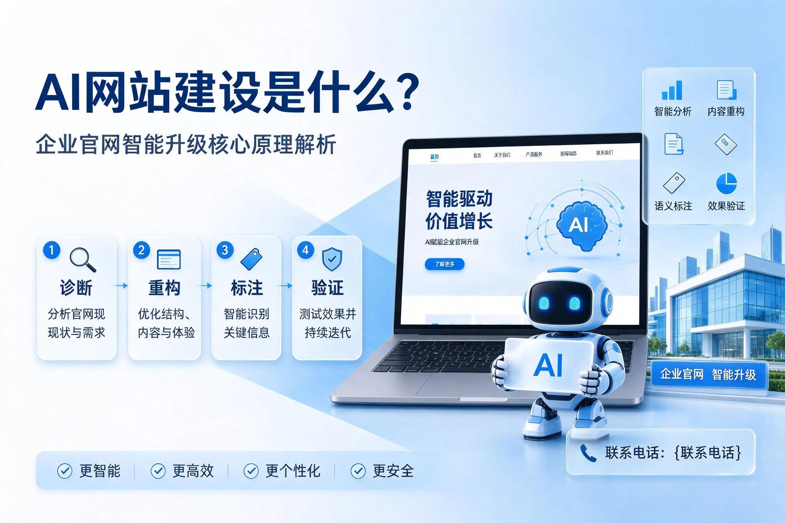 AI网站建设是什么？咸阳企业官网智能升级核心原理解析