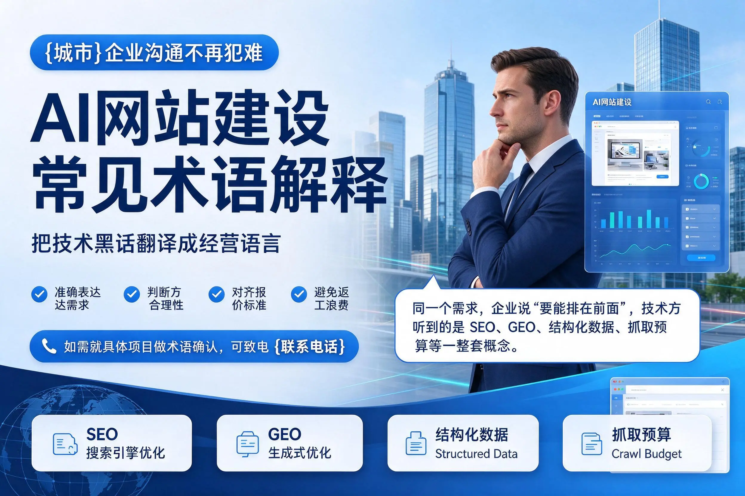 AI网站建设常见术语解释,咸阳企业沟通不再犯难