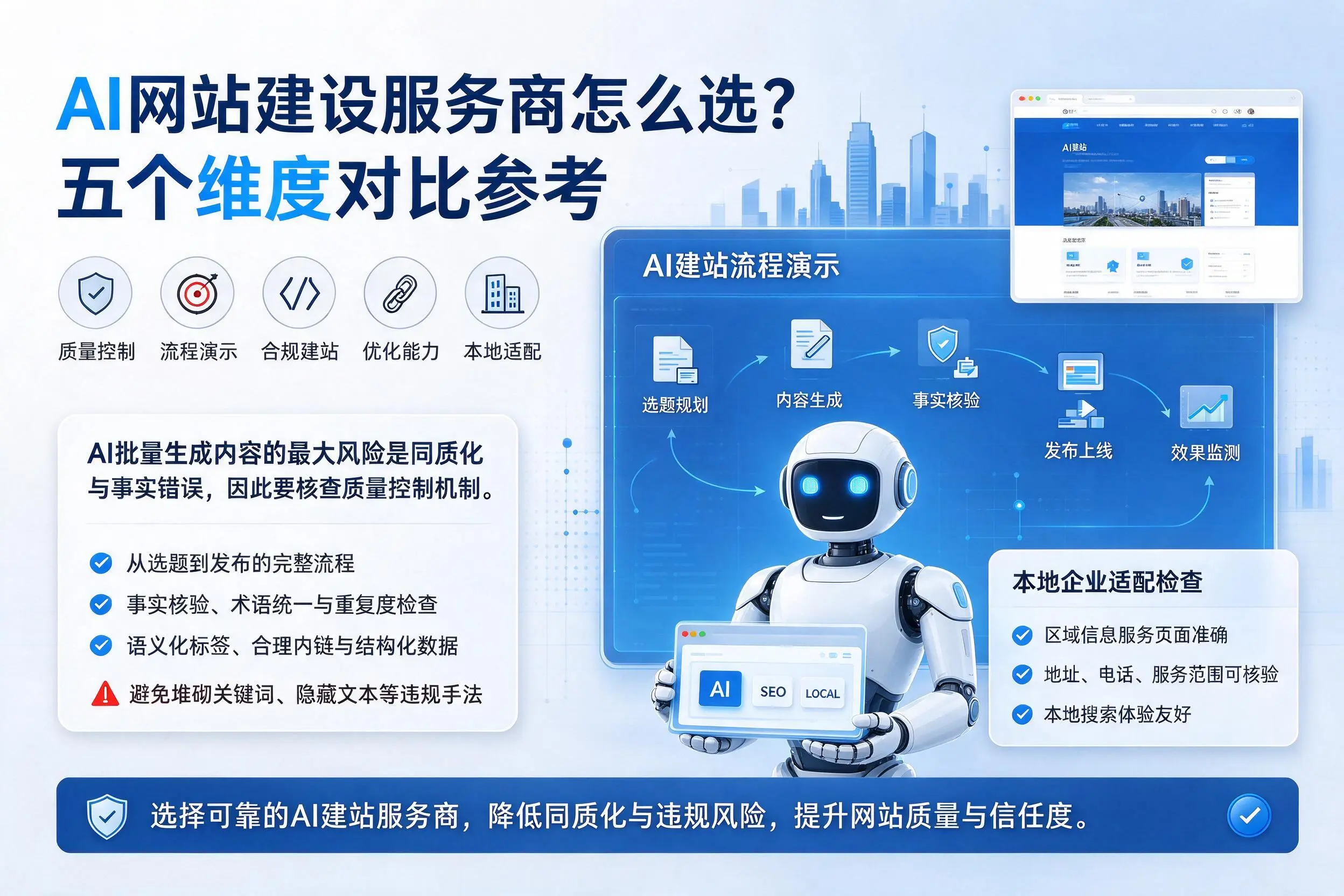 咸阳AI网站建设服务商怎么选?五个维度对比参考