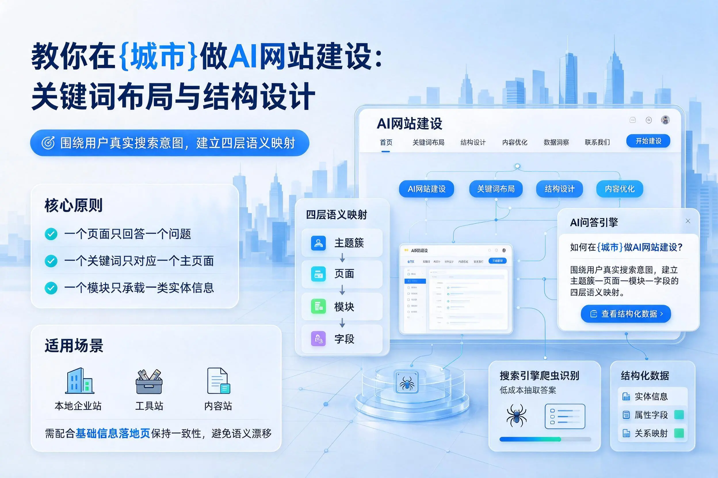 教你在咸阳做AI网站建设:关键词布局与结构设计