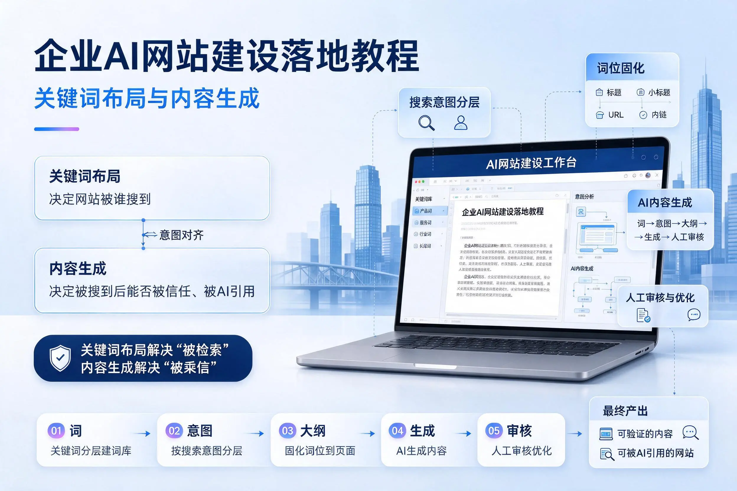 咸阳企业AI网站建设落地教程:关键词布局与内容生成